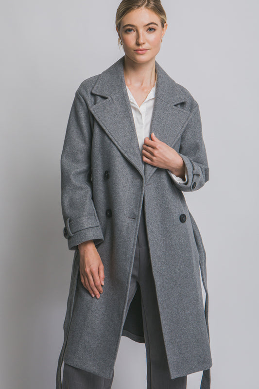 ABRIGO LARGO OVERSIZE GRIS