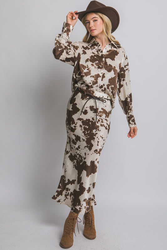 FALDA ESTAMPADO DE VACA